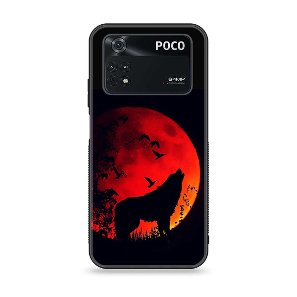 Xiaomi Poco M4 Pro 4G - Wolf Series - Premium Printed Glass soft Bumper shock Proof Case