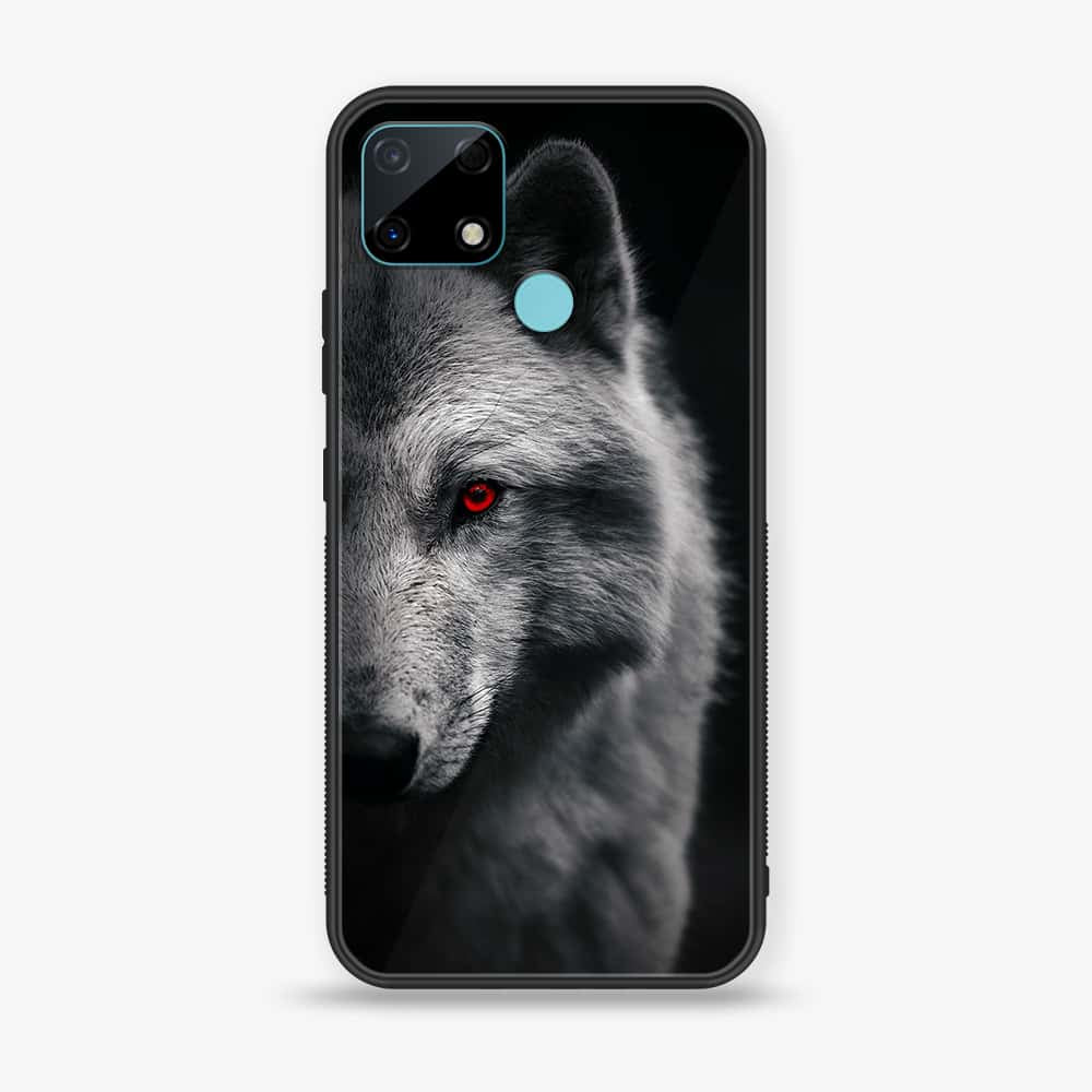 Realme C25 - Wolf Series - Premium Printed Glass soft Bumper shock Proof Case