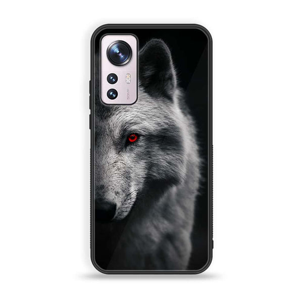 Xiaomi 12 Wolf Design 10 Premium Printed Glass soft Bumper shock Proof Case CS-17556