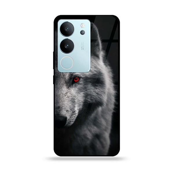 Vivo V29 - Wolf Design 10 - Premium Printed Glass soft Bumper shock Proof Case  CS-37986