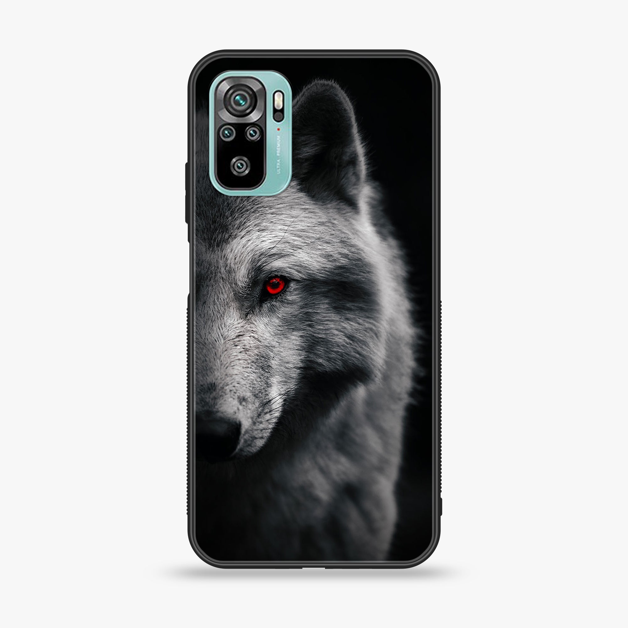 Xiaomi Redmi Note 10- Wolf Series - Premium Printed Glass soft Bumper shock Proof Case