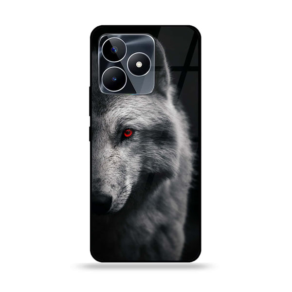 Realme C53 / C51 / Note 50 - Wolf Design 10 - Premium Printed Glass soft Bumper shock Proof Case CS-32765