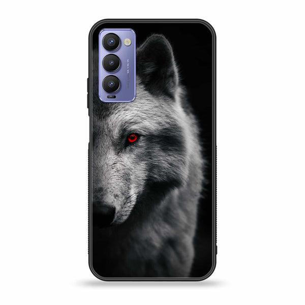 Tecno Camon 18 Premier - Wolf Design 10 - Premium Printed Glass soft Bumper shock Proof Case CS-43233