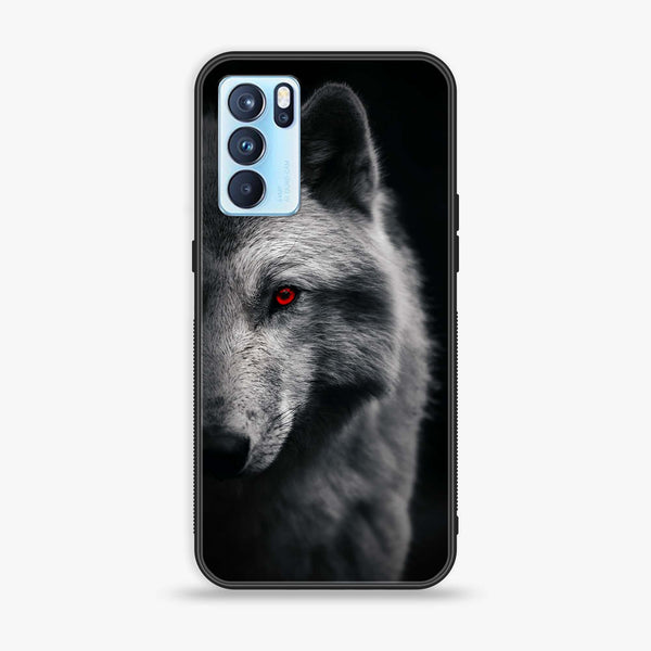 Oppo Reno 6 Pro - Wolf Design 10  - Premium Printed Glass soft Bumper shock Proof Case  CS-25150