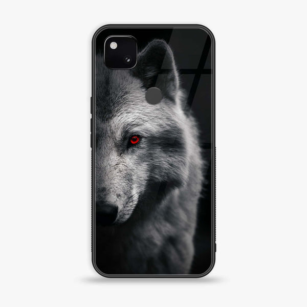Google Pixel 4A 4G - Wolf Design 10- Premium Metal Printed soft Bumper Shock Proof Case CS-48713