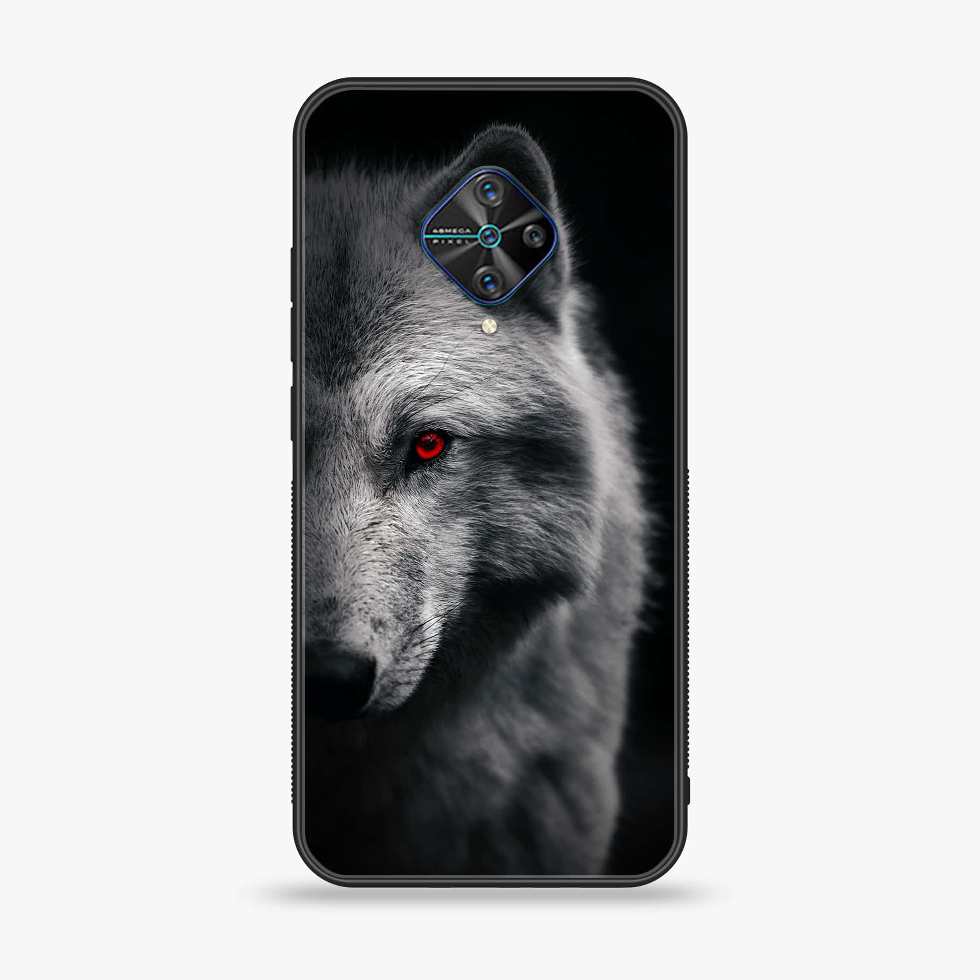 Vivo S1 Pro - Wolf Series - Premium Printed Glass soft Bumper shock Proof Case