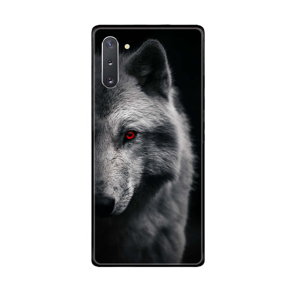 Samsung Galaxy Note 10 5G Wolf Series Premium Printed Glass soft Bumper shock Proof Case