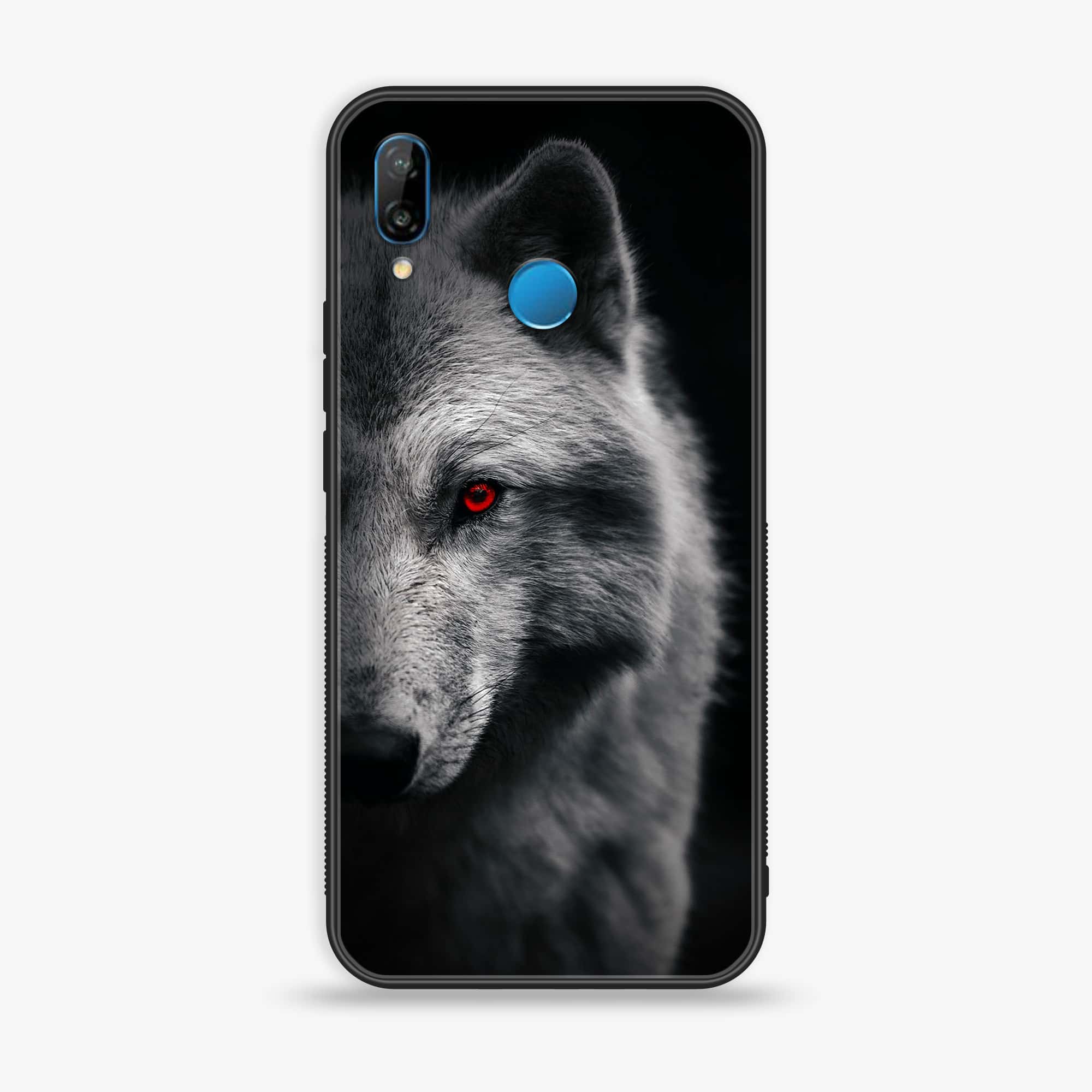 Huawei Y9 (2019) - Wolf Series - Premium Printed Glass soft Bumper shock Proof Case