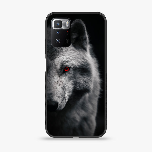 Xiaomi POCO X3 GT / Redmi Note 10 Pro 5G - Wolf Design 10 - Premium Printed Glass soft Bumper shock Proof Case  CS-25729