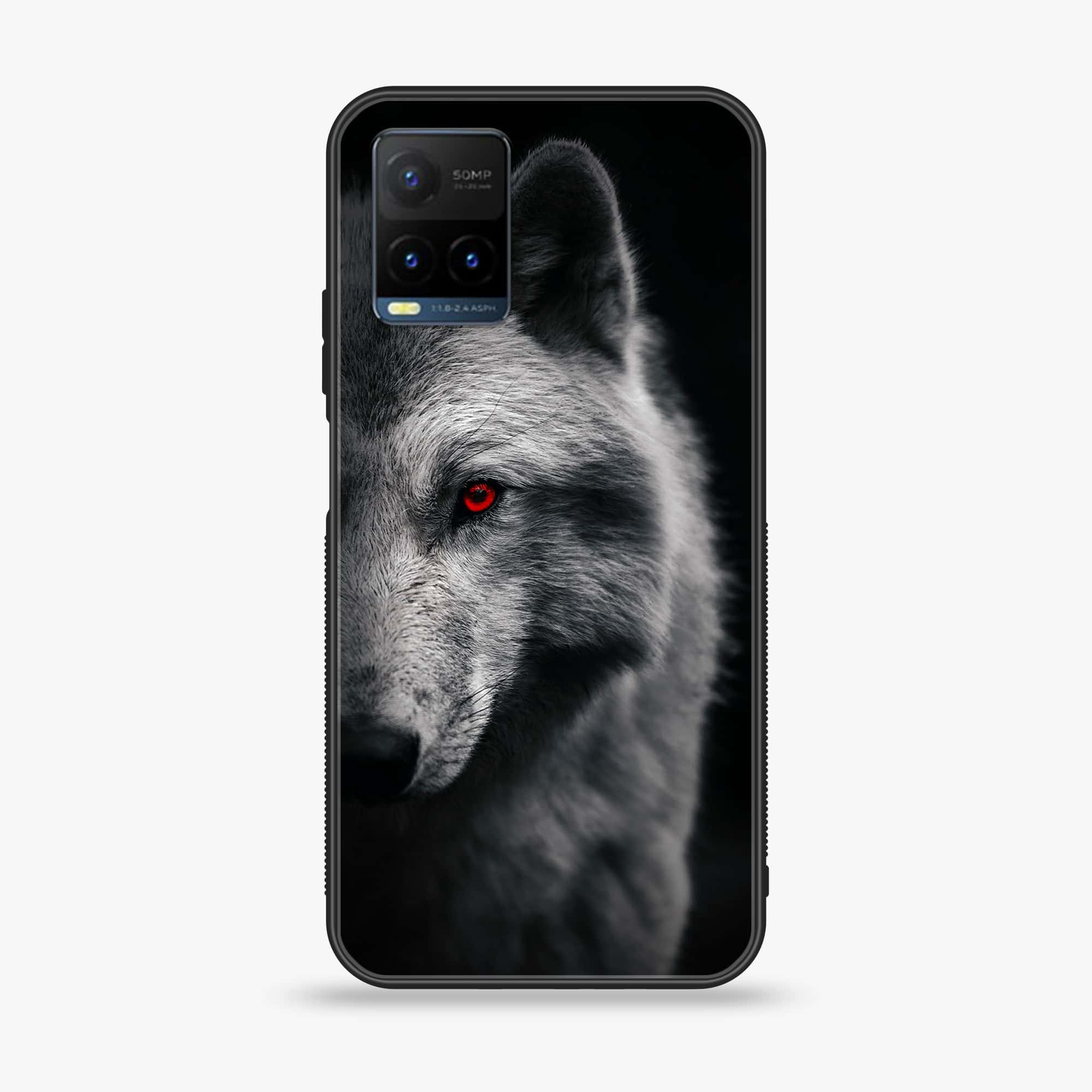 Vivo Y21t - Wolf Series - Premium Printed Glass soft Bumper shock Proof Case