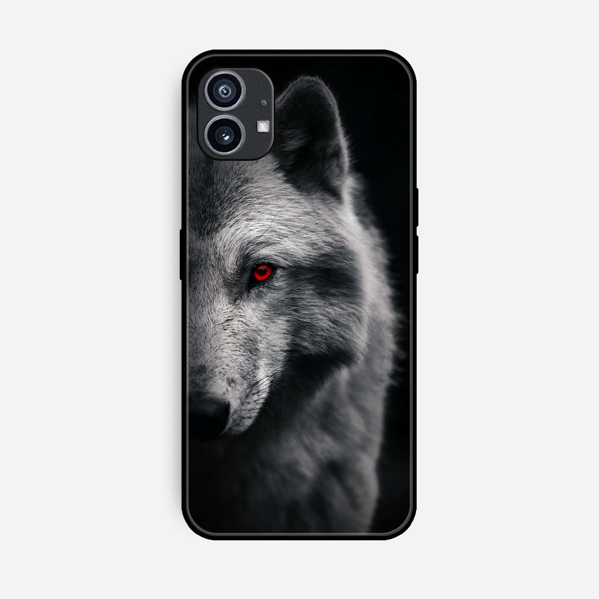 Nothing Phone 1  Wolf Series Premium Printed Glass soft Bumper shock Proof Case