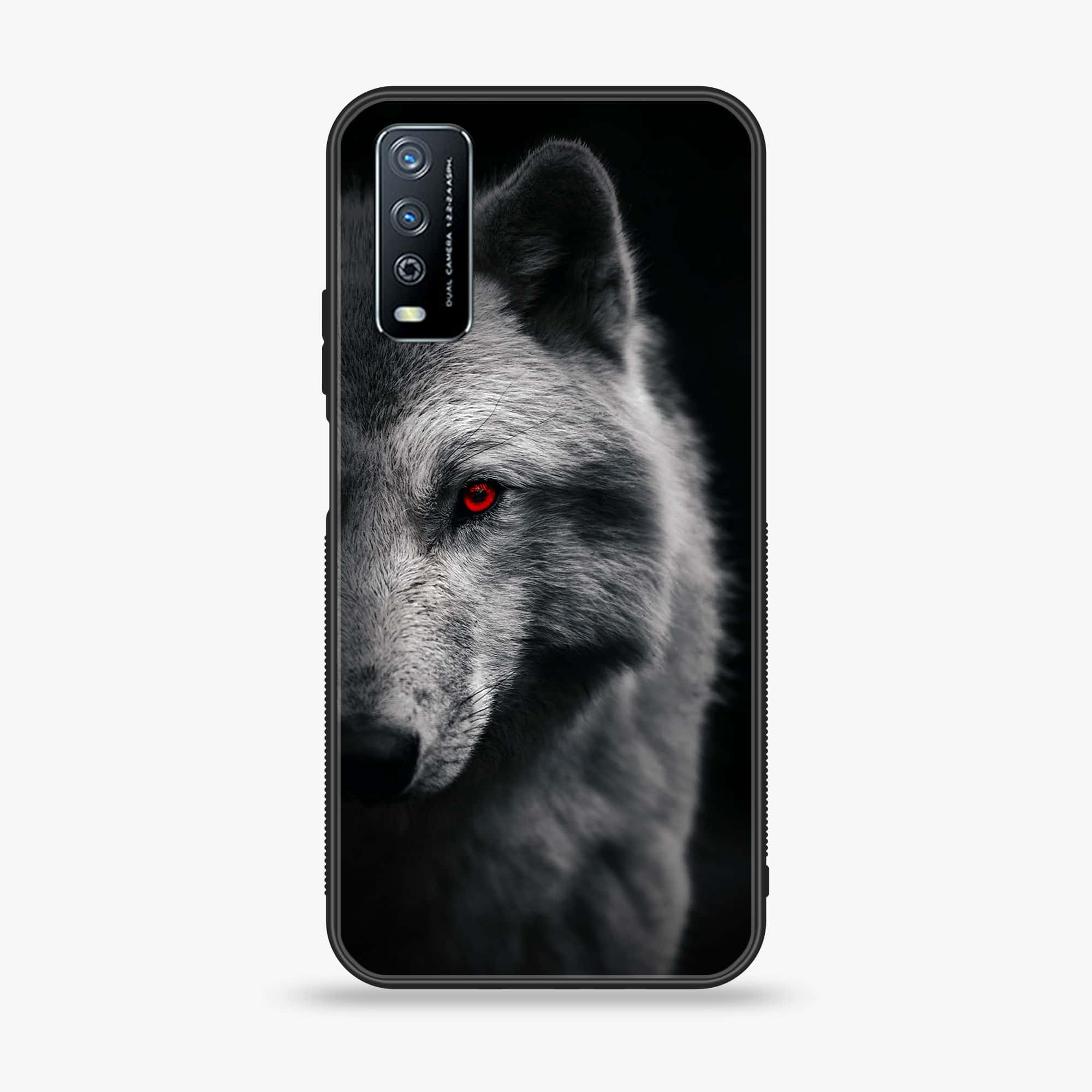 Vivo Y11s Wolf Series Premium Printed Glass soft Bumper shock Proof Case