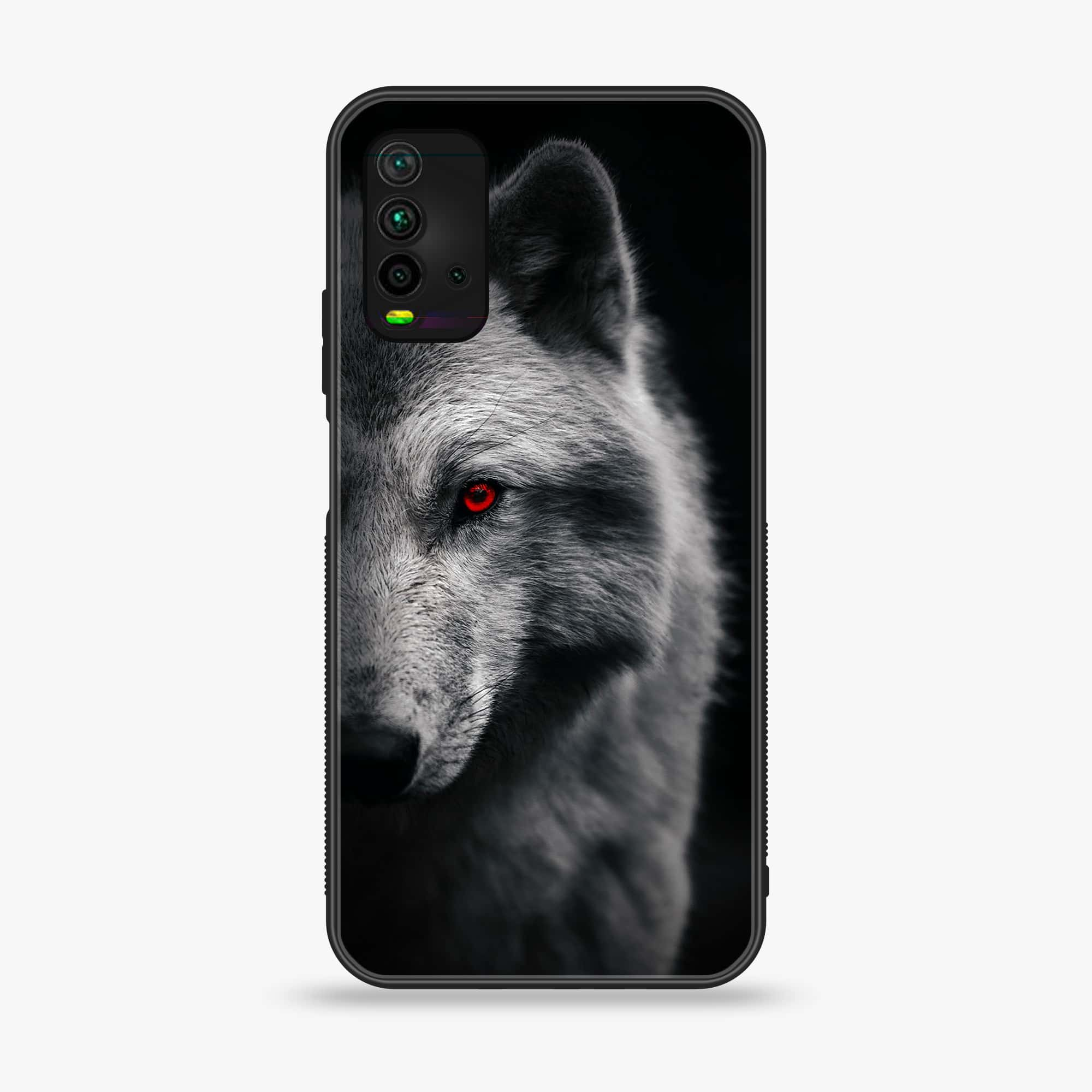 Xiaomi Redmi 9T - Wolf Series - Premium Printed Glass soft Bumper shock Proof Case