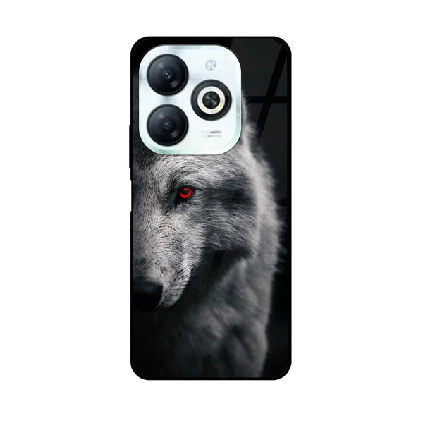 Infinix Smart 8 - Wolf Design 10  - Premium Printed Glass soft Bumper shock Proof Case CS-19614   CS-21295