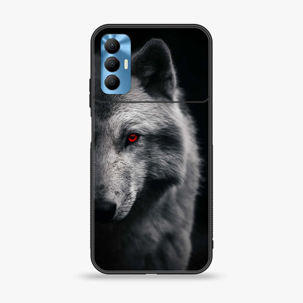 Tecno Spark 8 Pro  Wolf Series Premium Printed Glass soft Bumper shock Proof Case