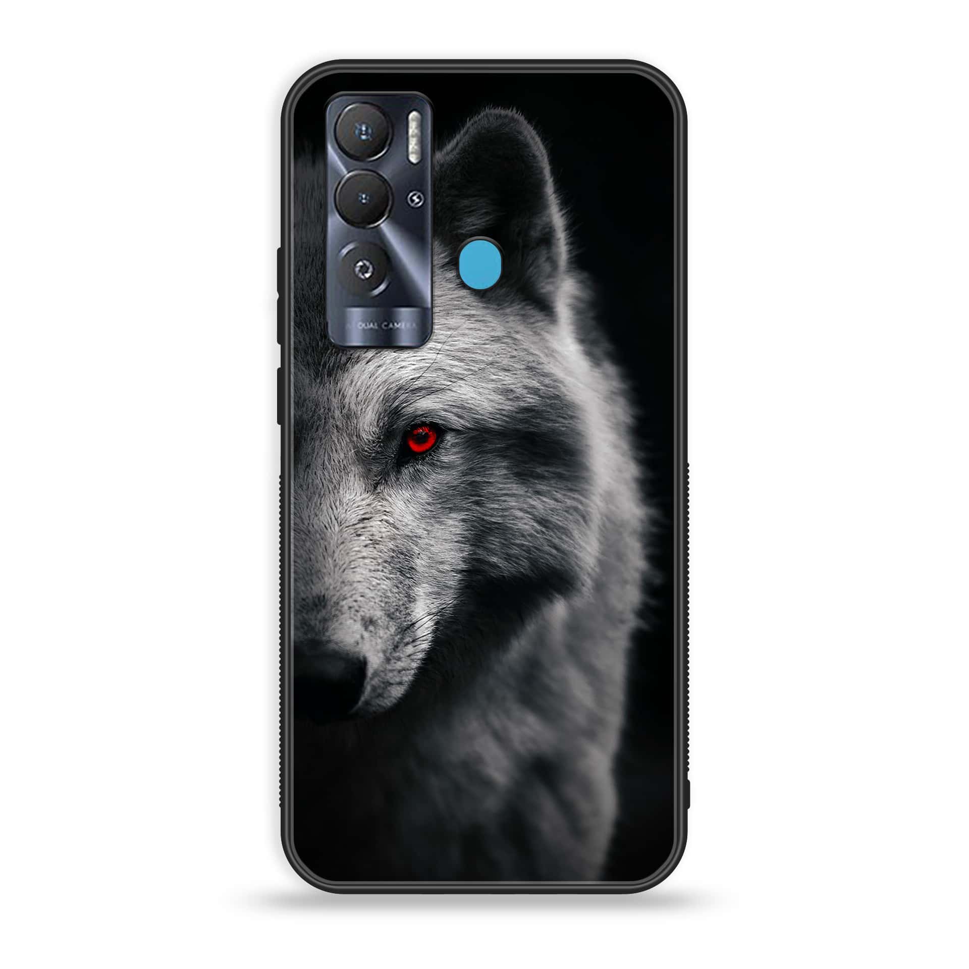 Tecno Pova Neo Wolf Series Premium Printed Glass soft Bumper shock Proof Case