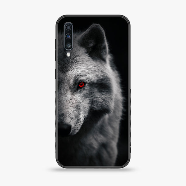 Samsung Galaxy A70 - Wolf Design 10- Premium Printed Glass soft Bumper shock Proof Case CS-12357 CS-16091