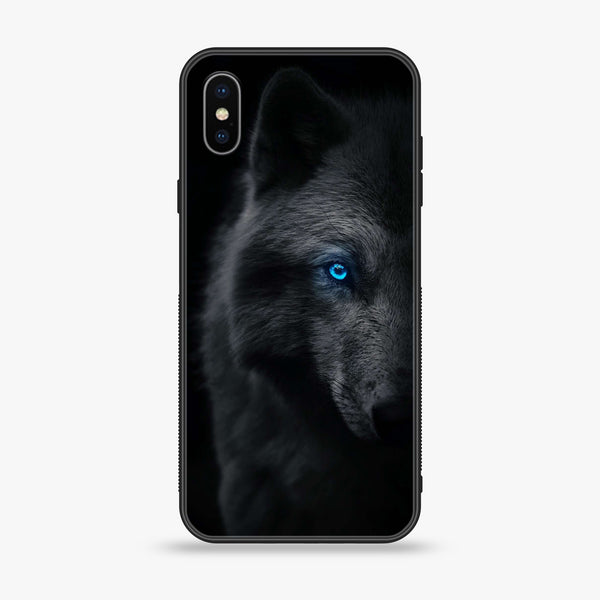 iPhone X/XS - Wolf Design 9 - Premium Printed Glass soft Bumper shock Proof Case CS-16370