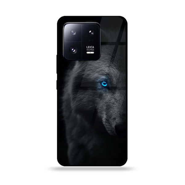 Xiaomi 13 Pro - Wolf  Design 9  - Premium Printed Glass soft Bumper shock Proof Case  CS-25243