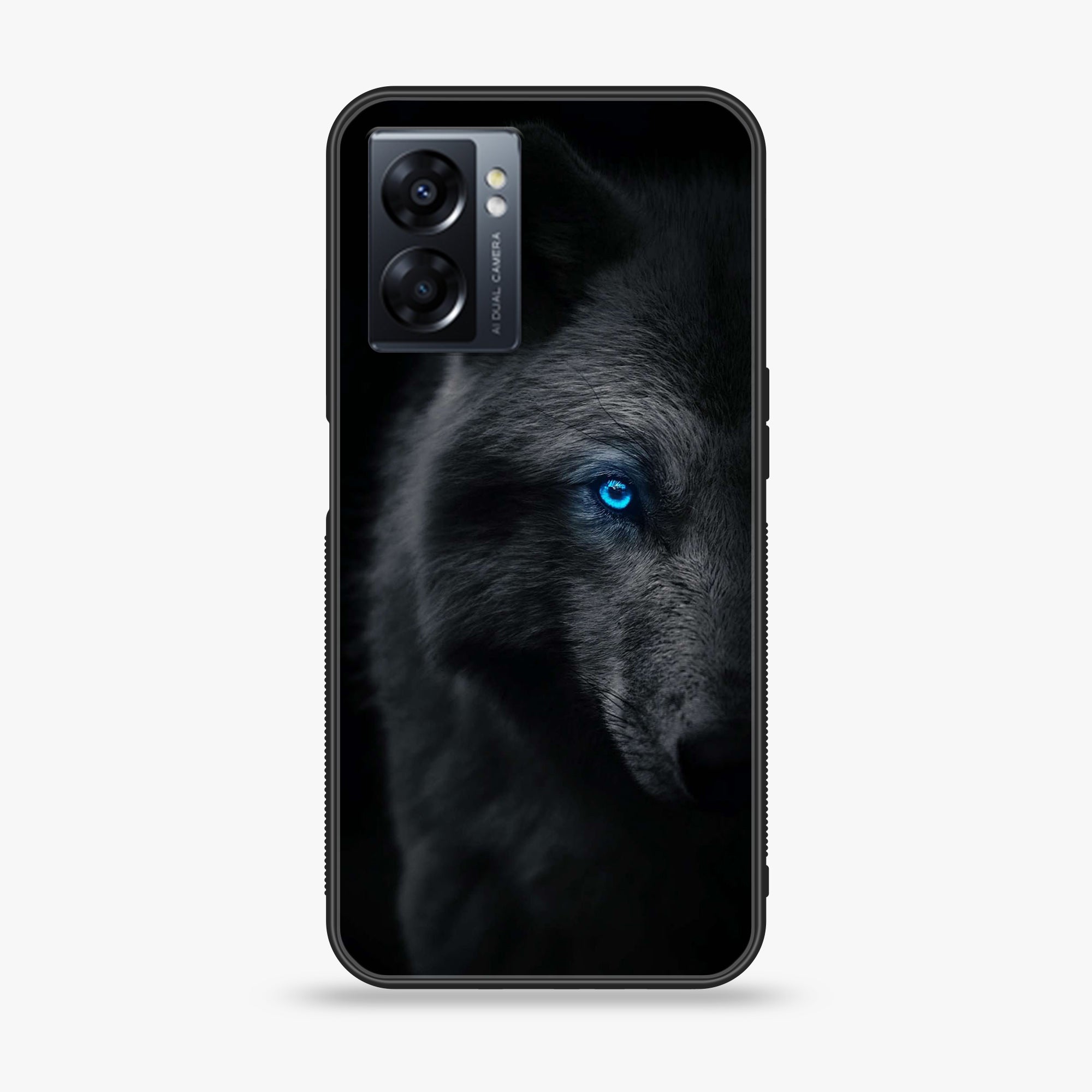 Oppo A77 4G - Wolf Series - Premium Metal Printed soft Bumper shock Proof Case