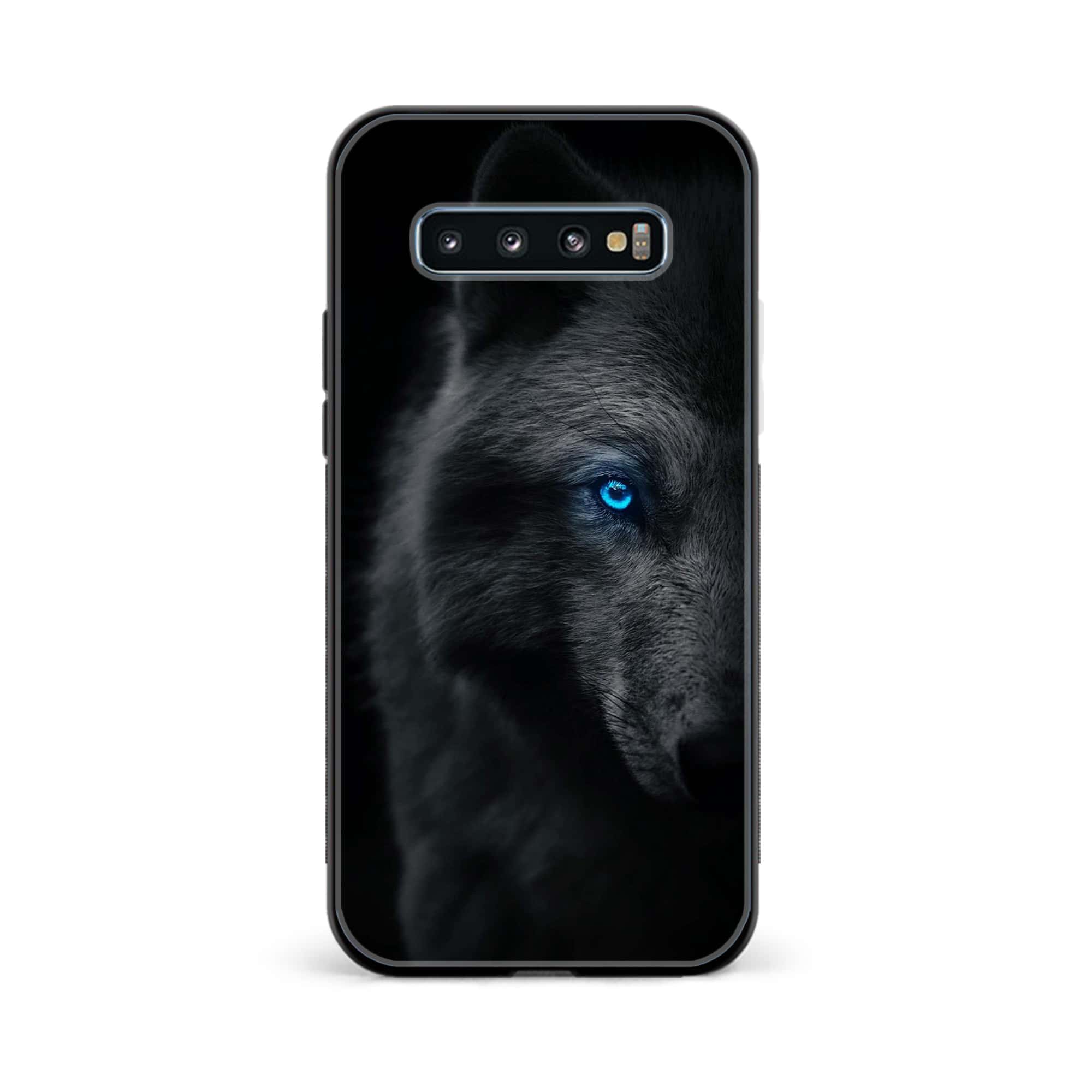 Galaxy S10 Plus - Wolf Series - Premium Printed Glass soft Bumper shock Proof Case