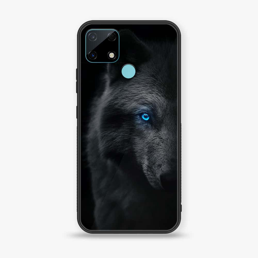 Realme C25 - Wolf Series - Premium Printed Glass soft Bumper shock Proof Case