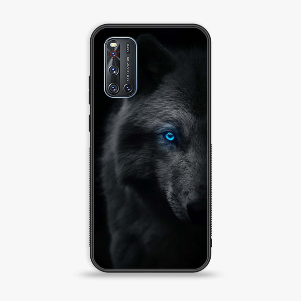 Vivo V19 - Wolf Design 9 - Premium Printed Glass soft Bumper shock Proof Case CS-47882 CS-48456  CS-49235
