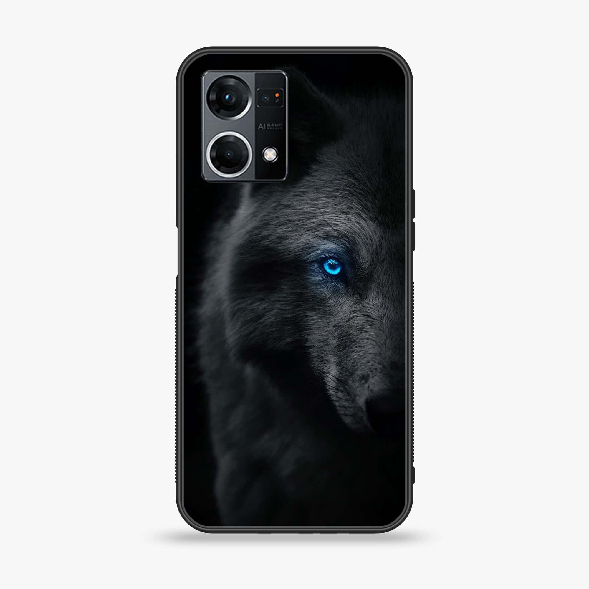 Oppo F21 Pro 4G Wolf Series Premium Printed Glass soft Bumper shock Proof Case