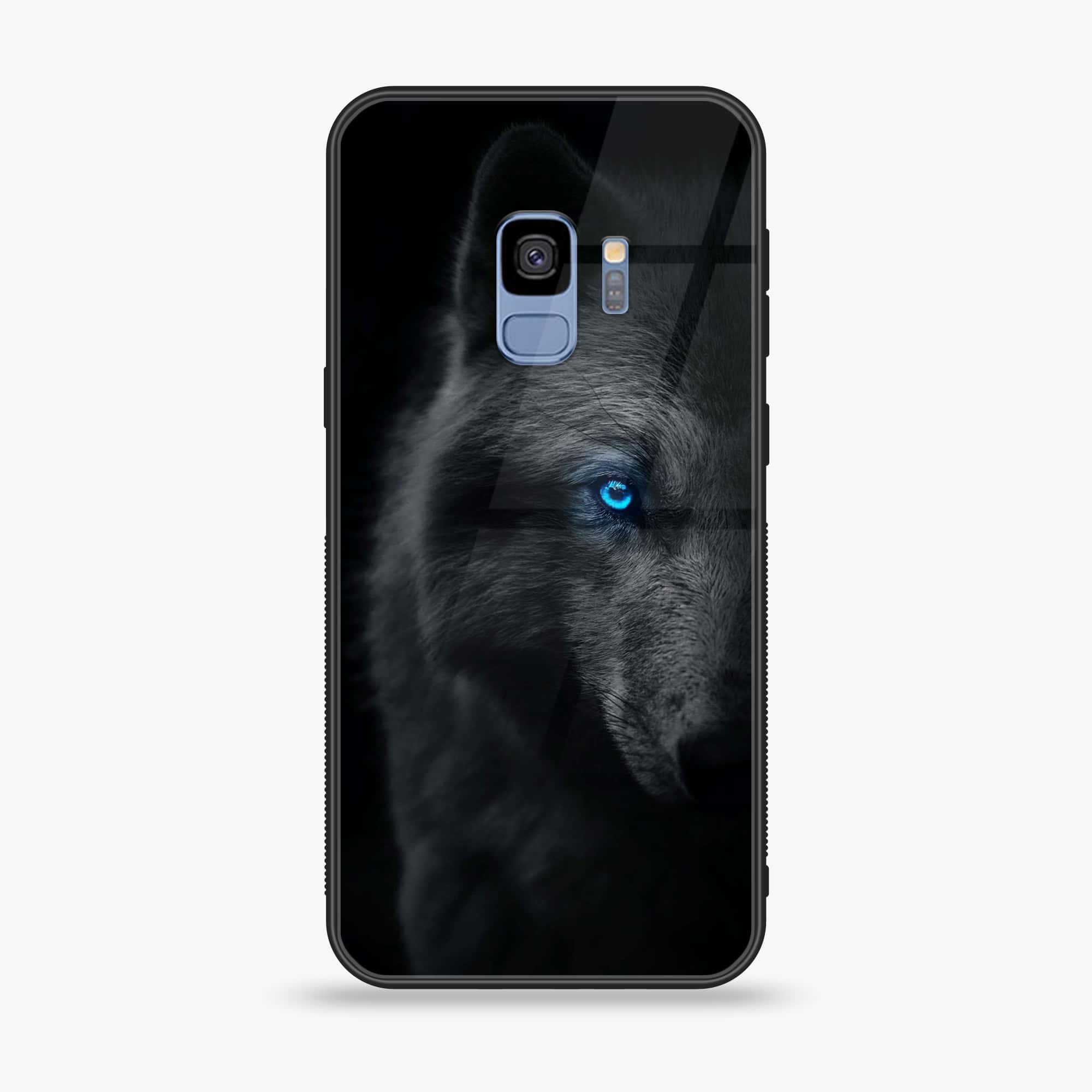 Galaxy S9 - Wolf Series - Premium Printed Glass soft Bumper shock Proof Case