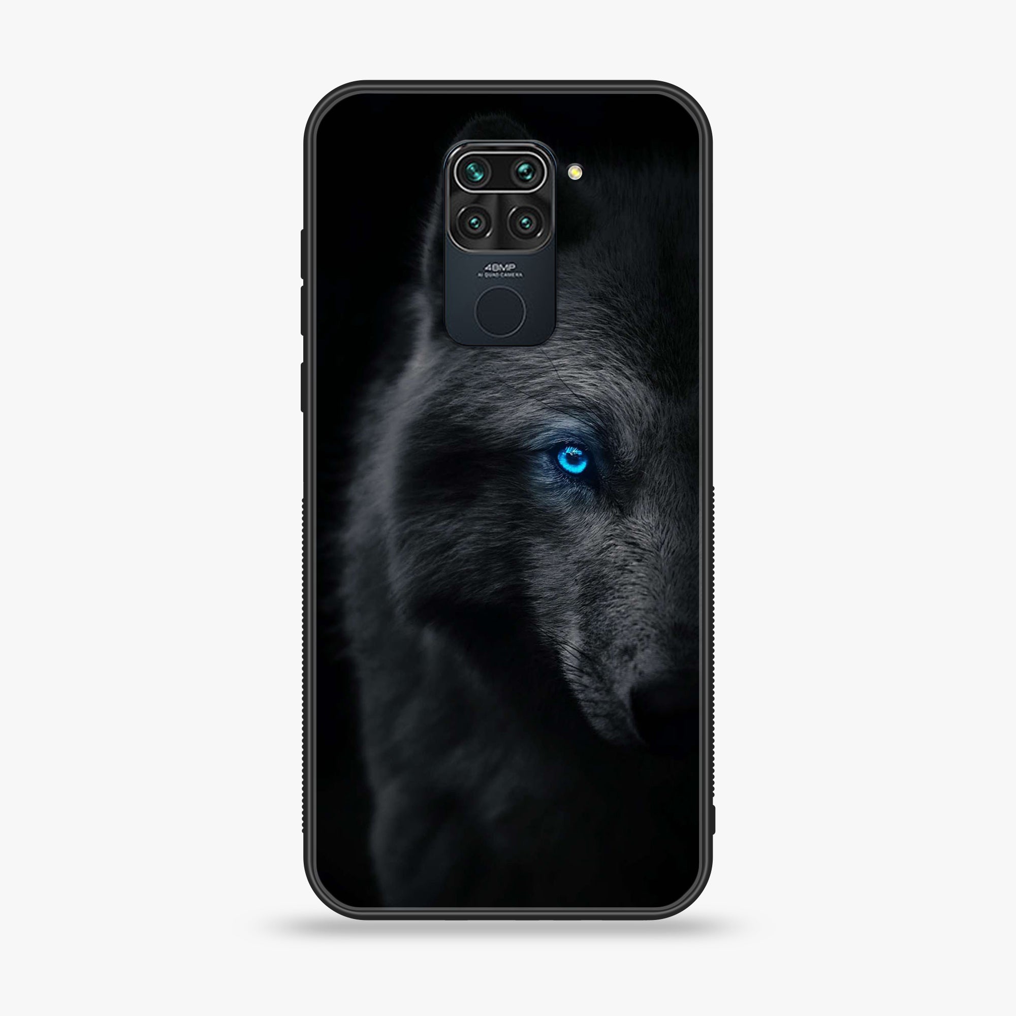 Xiaomi Redmi Note 9 Wolf Series Premium Printed Glass soft Bumper shock Proof Case