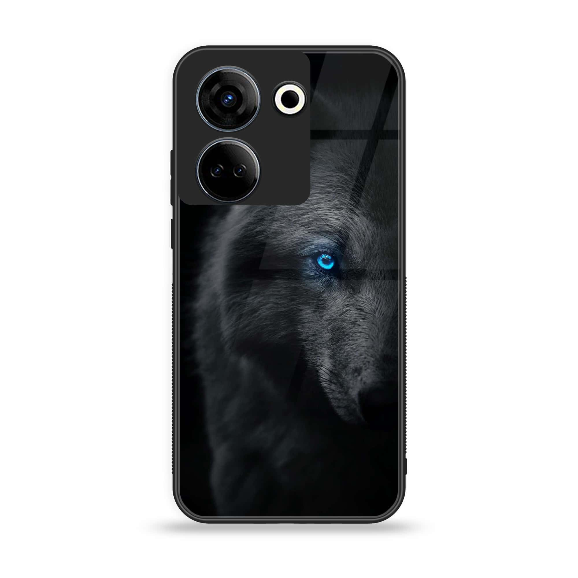 Tecno Camon 20 - Wolf Series - Premium Printed Glass soft Bumper shock Proof Case