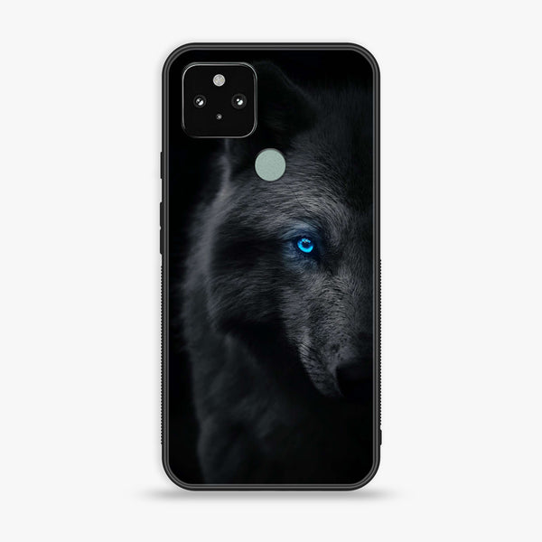 Google Pixel 5- Wolf Design 9- Premium Printed Glass soft Bumper shock Proof Case CS-11787 CS-20950