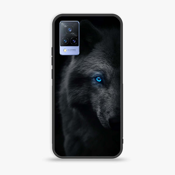 Vivo V21 - Wolf Design 9 - Premium Printed Glass soft Bumper shock Proof Case CS-16983 CS-23971 CS-28431