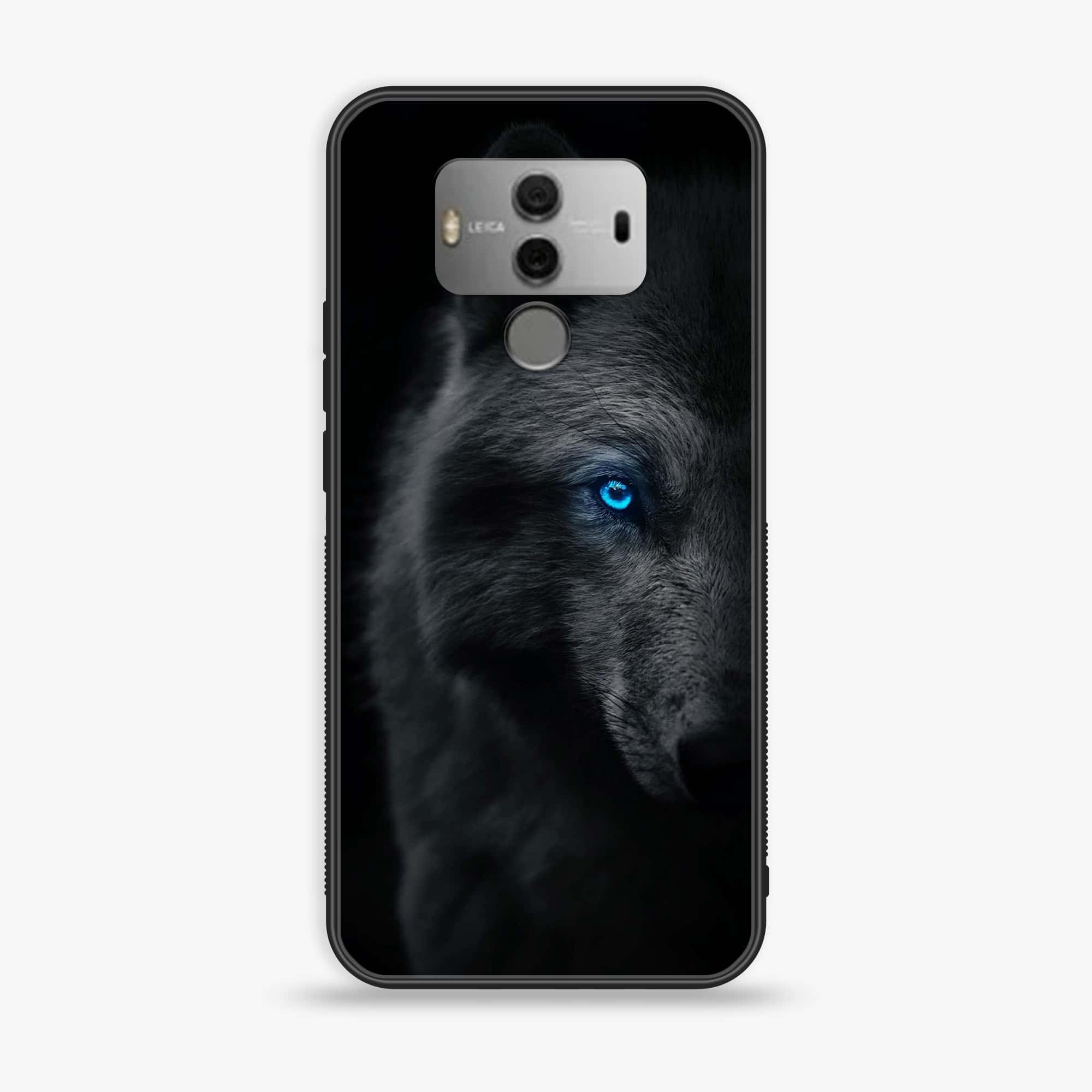 Huawei Mate 10 - Wolf Series - Premium Printed Glass soft Bumper shock Proof Case