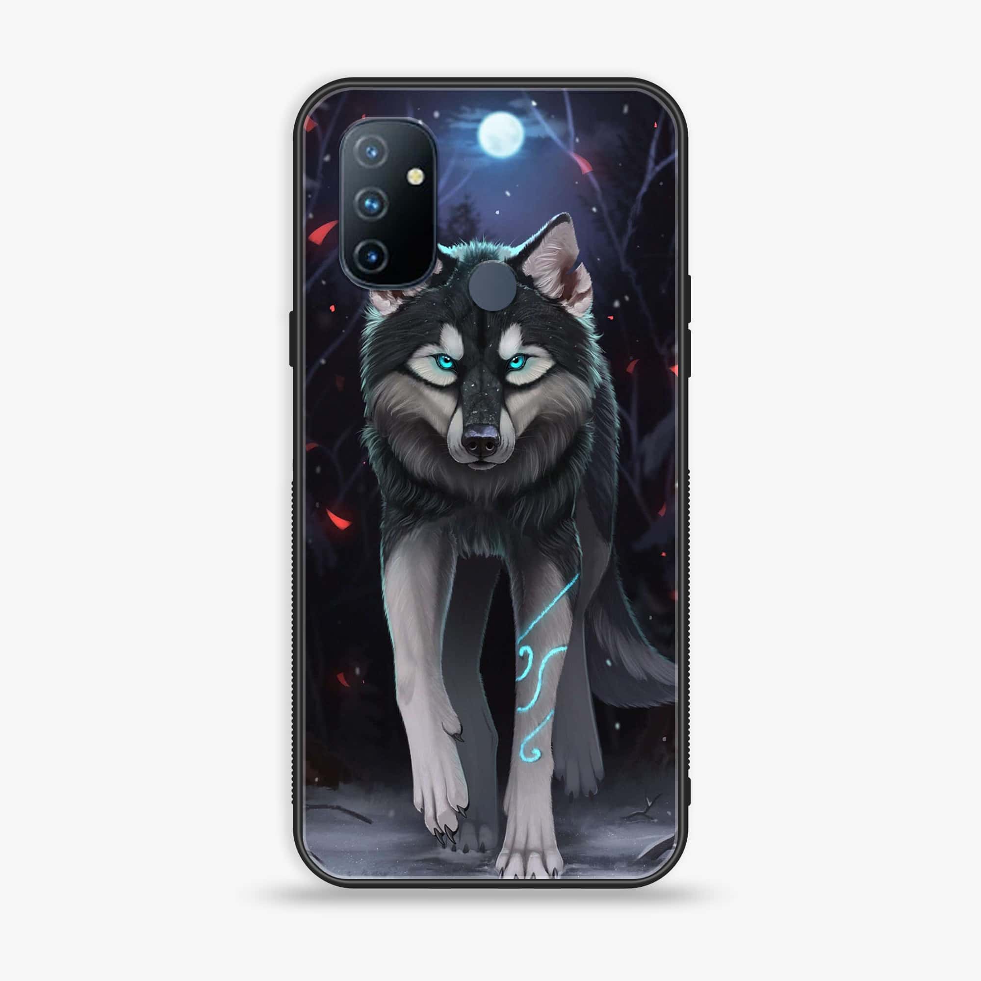 OnePlus Nord N100 Wolf Series Premium Printed Glass soft Bumper shock Proof Case
