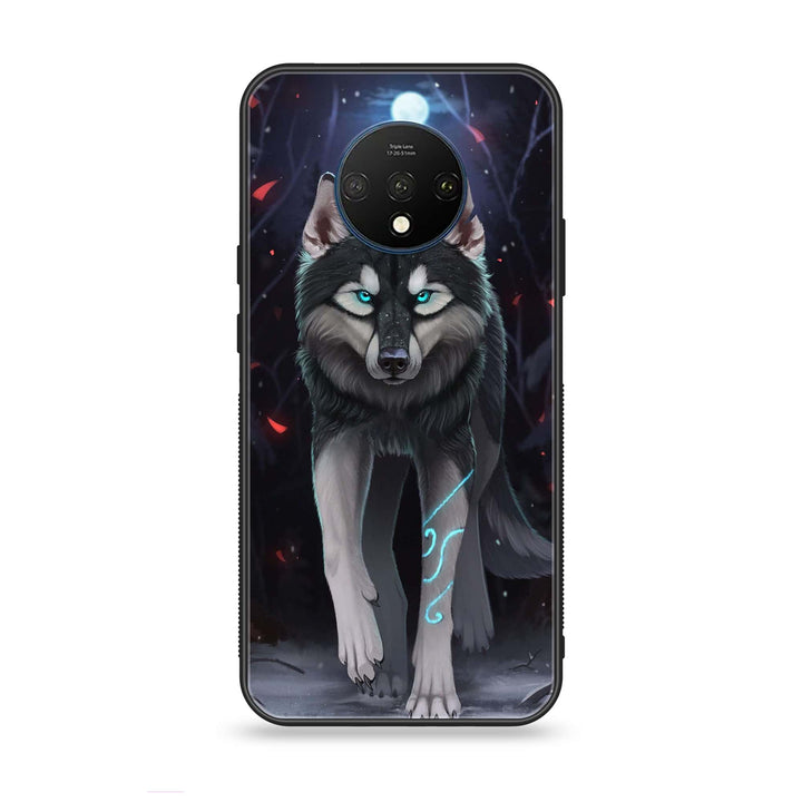 OnePlus 7T - Wolf Design 8 - Premium Metal Printed soft Bumper Shock Proof Case CS-9633