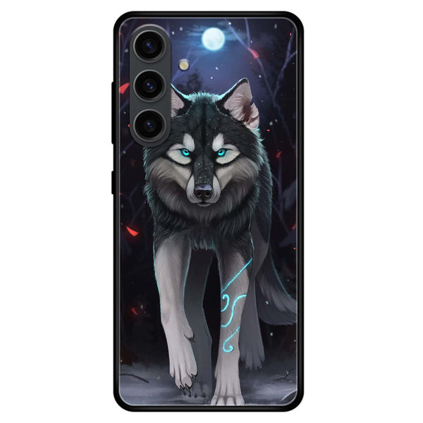 Samsung Galaxy S24 Plus - Wolf Design 8- Premium Printed Glass soft Bumper shock Proof Case CS-12547