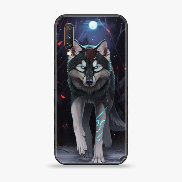 vivo y15 / y17 / y12 - Wolf Design 8 - Premium Printed Glass soft Bumper shock Proof Case  CS-25818