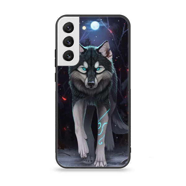 Samsung Galaxy S22 - Wolf  Design 8  - Premium Printed Glass soft Bumper shock Proof Case CS-24820