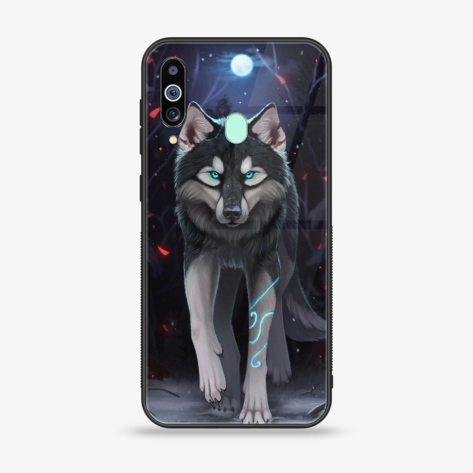 Samsung Galaxy M40s - Wolf Series - Premium Printed Glass soft Bumper shock Proof Case