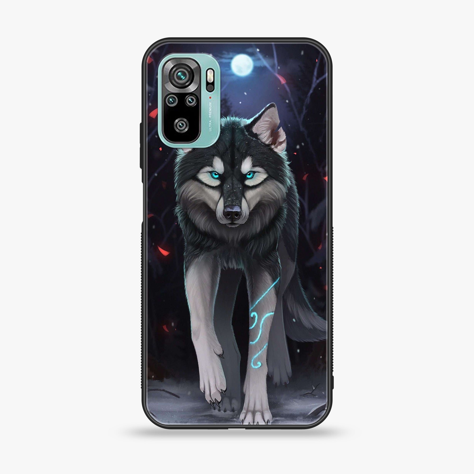 Xiaomi Redmi Note 10- Wolf Series - Premium Printed Glass soft Bumper shock Proof Case