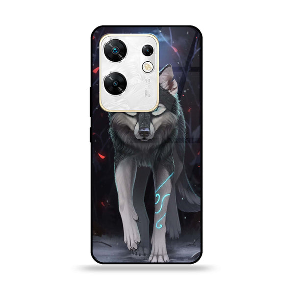 Infinix Zero 30 4G - Wolf Design 8 - Premium Printed Glass soft Bumper shock Proof Case CS-7309