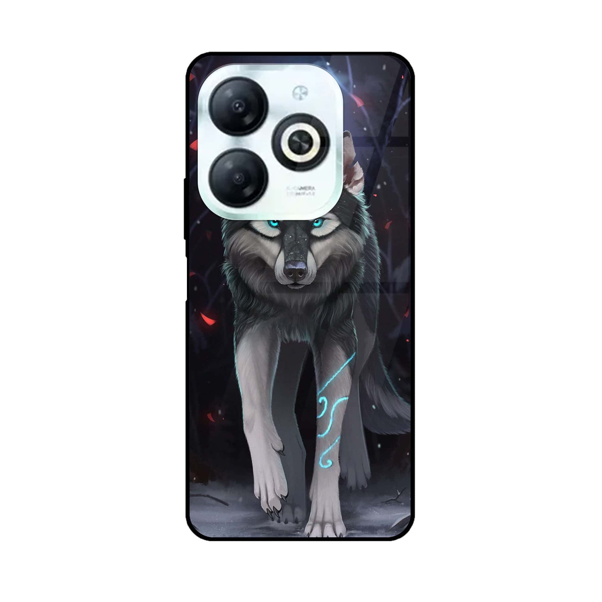 Tecno Spark 20 - Wolf Series - Premium Printed Glass soft Bumper shock Proof Case