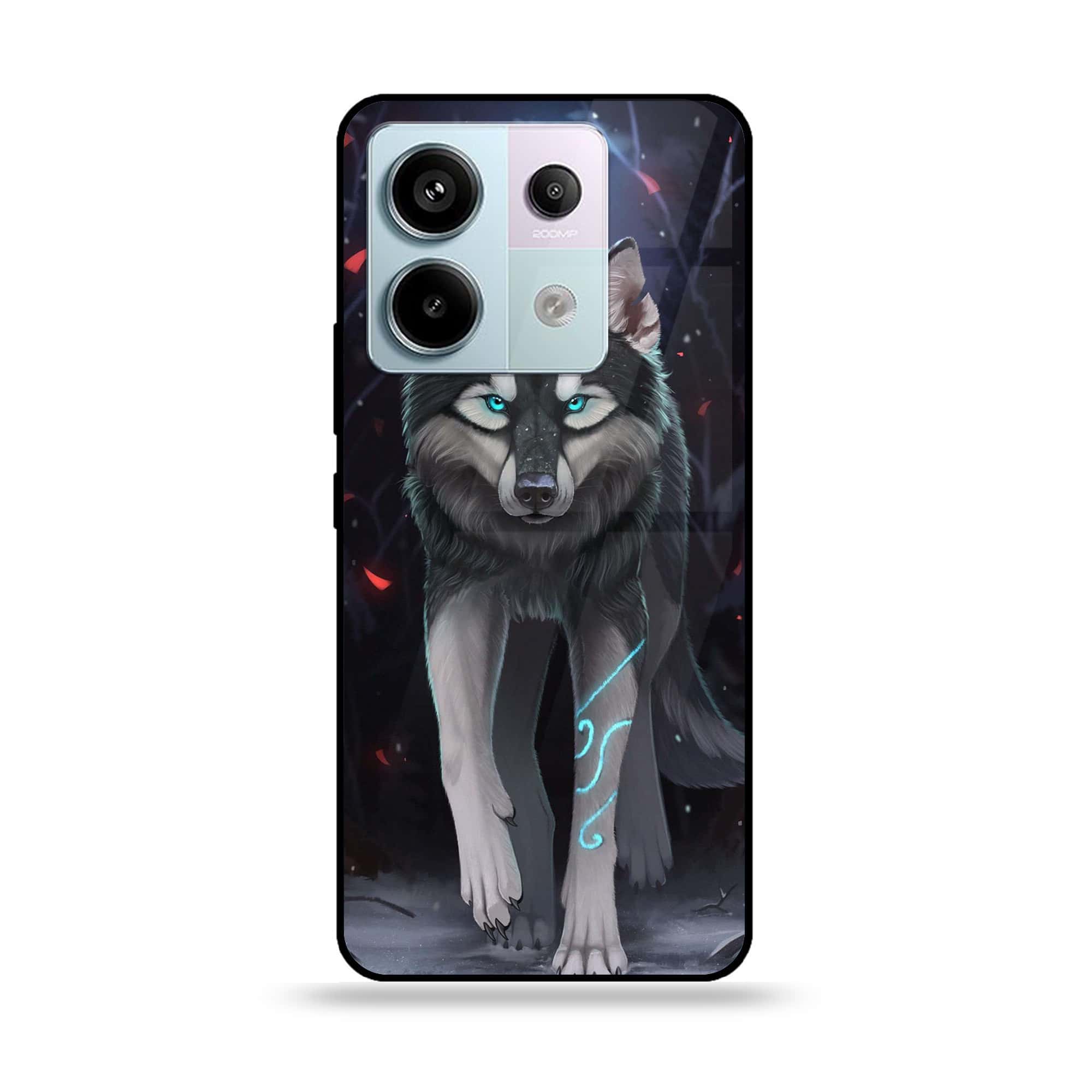 Redmi Note 13 - Wolf Series - Premium Metal Printed soft Bumper shock Proof Case