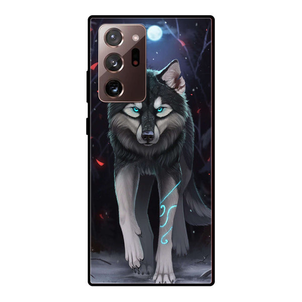 Galaxy Note 20 Ultra - Wolf Design 8- Premium Printed Glass soft Bumper shock Proof Case CS-44273