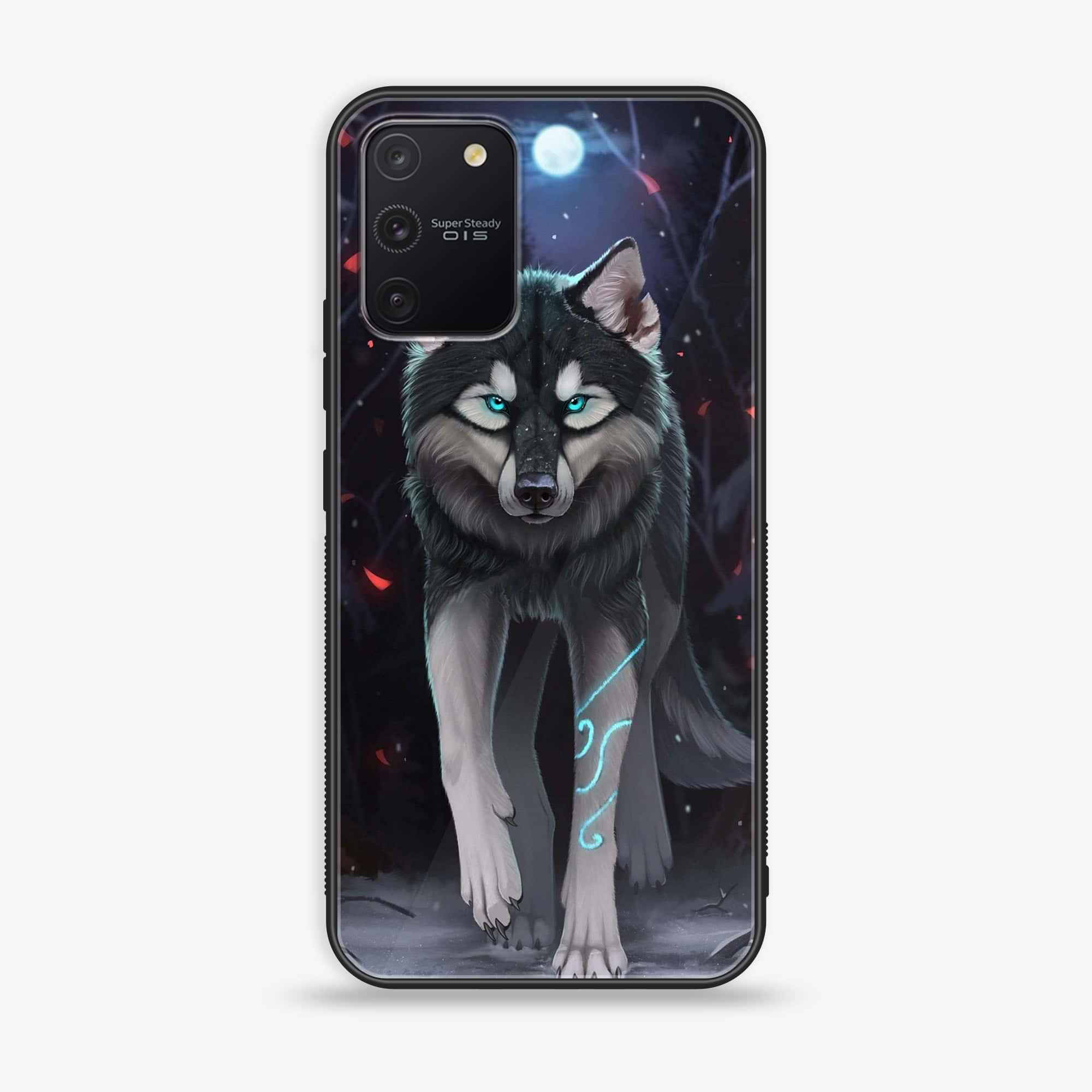 Galaxy S10 Lite - Wolf Series  - Premium Printed Glass soft Bumper shock Proof Case