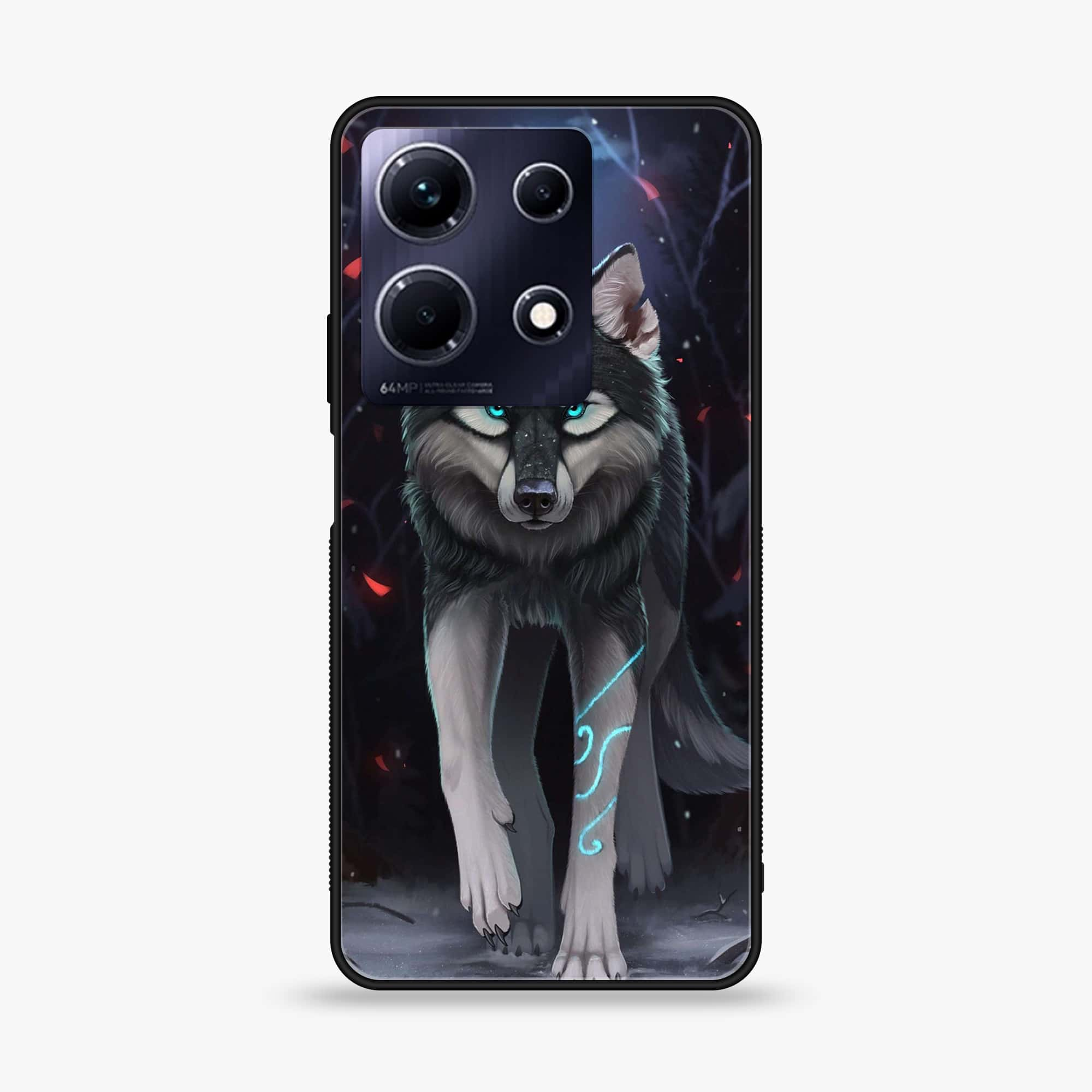 Infinix Note 30 Pro - Wolf Series - Premium Printed Glass soft Bumper shock Proof Case