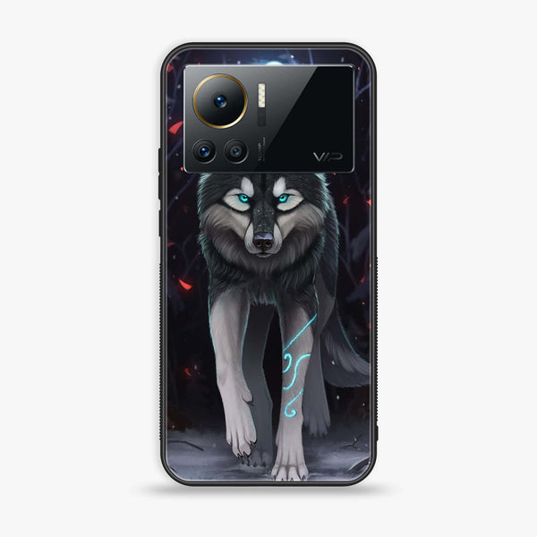 Infinix Note 12 VIP - Wolf  Design 8 - Premium Printed Glass soft Bumper shock Proof Case CS-16118