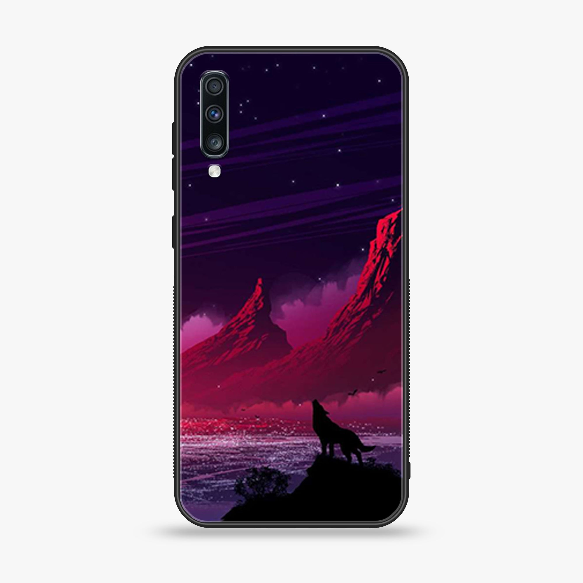 Huawei Y9s - Wolf Series - Premium Printed Glass soft Bumper shock Proof Case