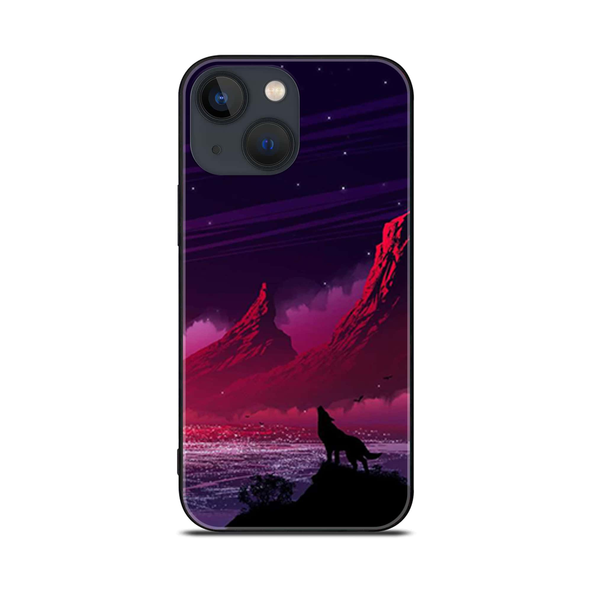 iPhone 14 Plus - Wolf Series - Premium Printed Glass soft Bumper shock Proof Case